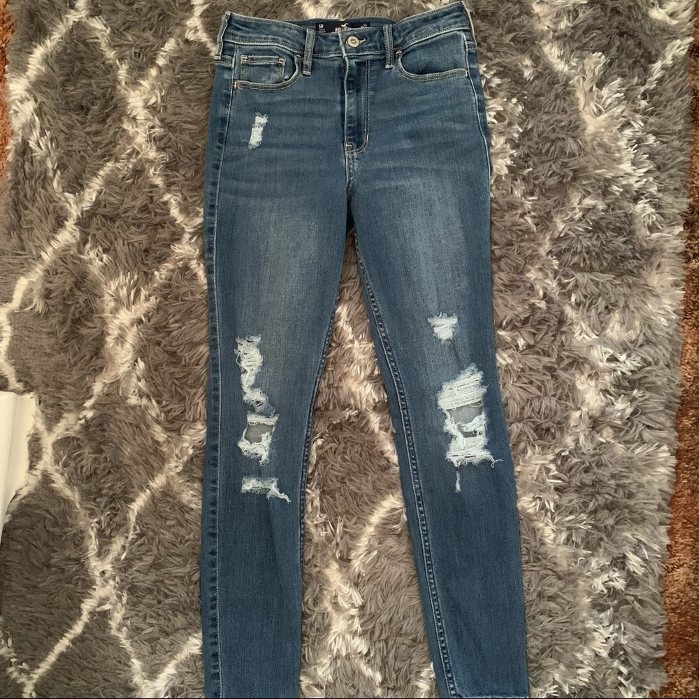 Hollister Dark Wash High Rise Super Skinny Jeans